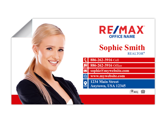 Remax Business Card Stickers | Remax Stickers, Remax Card Stickers, Remax Business Card Sticker Printing, Remax Business Card Sticker Templates
