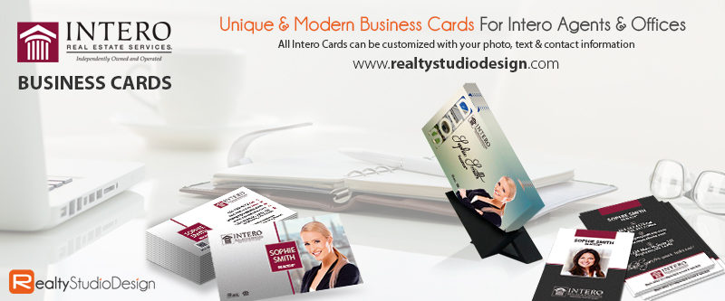 Intero Business Card Templates | Intero Business Cards, Intero Cards, Modern Intero Business Cards, Intero Real Estate Cards
