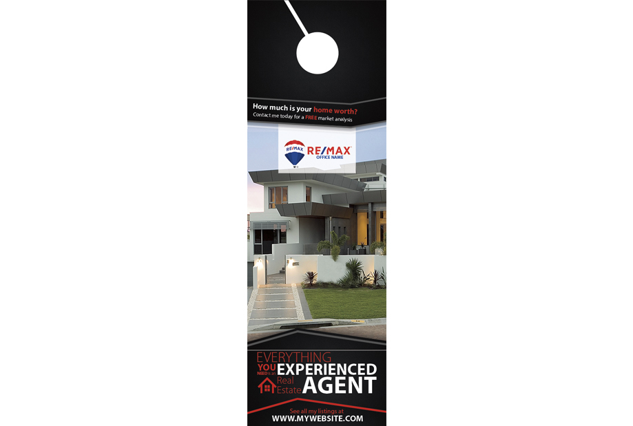 Remax Door Hangers Business Card Slits | Remax Door Hangers Tear Off Business Cards, Remax Door Hangers with Business Cards