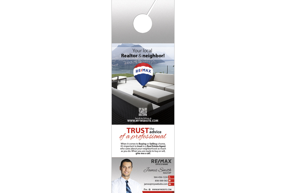 Remax Door Hangers Business Card Slits | Remax Door Hangers Tear Off Business Cards, Remax Door Hangers with Business Cards