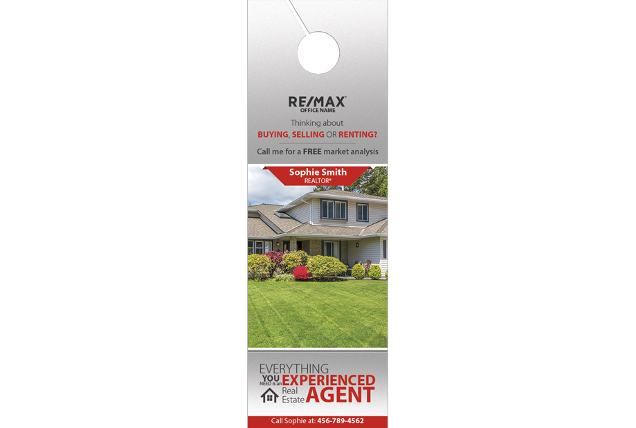 Remax Door Hangers Business Card Slits | Remax Door Hangers Tear Off Business Cards, Remax Door Hangers with Business Cards