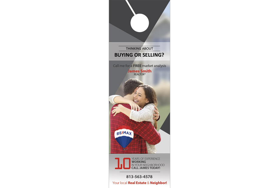 Remax Door Hangers Business Card Slits | Remax Door Hangers Tear Off Business Cards, Remax Door Hangers with Business Cards