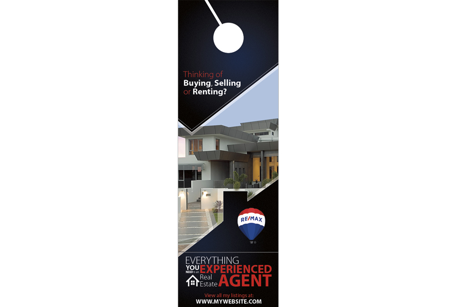 Remax Door Hangers Business Card Slits | Remax Door Hangers Tear Off Business Cards, Remax Door Hangers with Business Cards