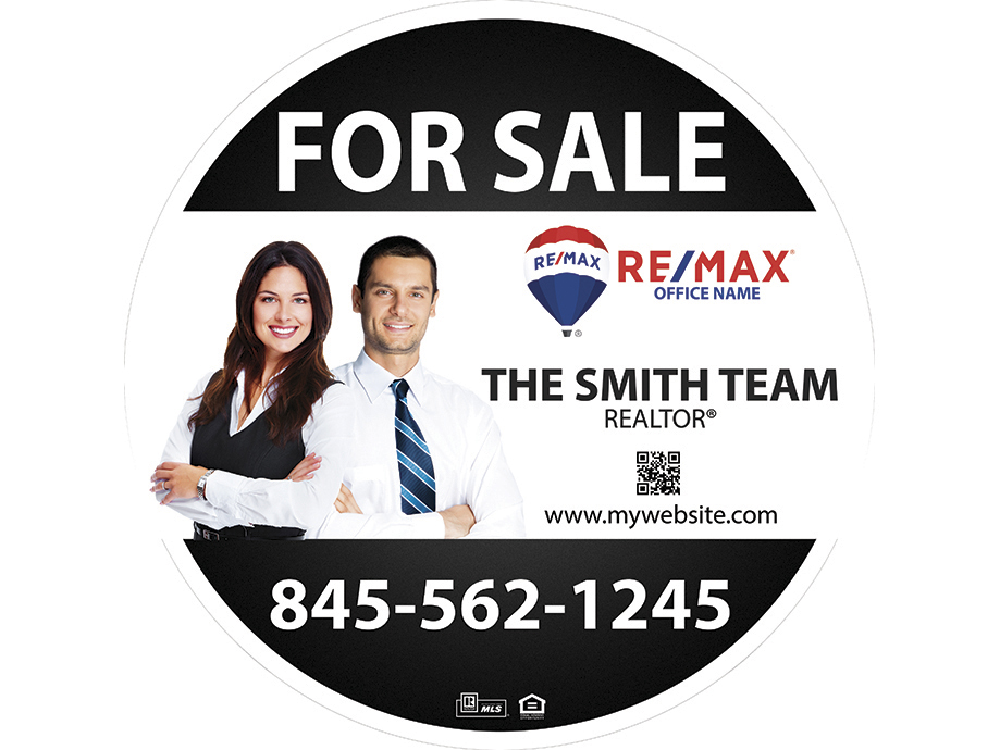 Remax Circle Shaped Sign, Remax Yard Signs, Remax Signs, Remax Agent Signs, Remax Realtor Signs, Remax Office Signs, Remax Broker Signs