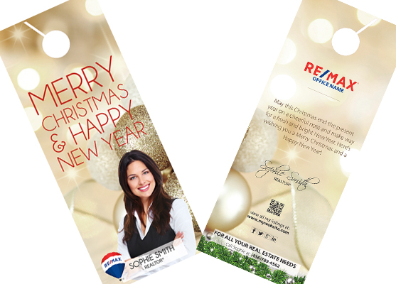 Remax Holiday Door Hangers, Christmas Door Hangers, Remax Holiday Door Hanger Templates, Remax Holiday Door Hanger Ideas, Remax Holiday Door Hanger Printing, Remax Holiday Door Hanger Designs