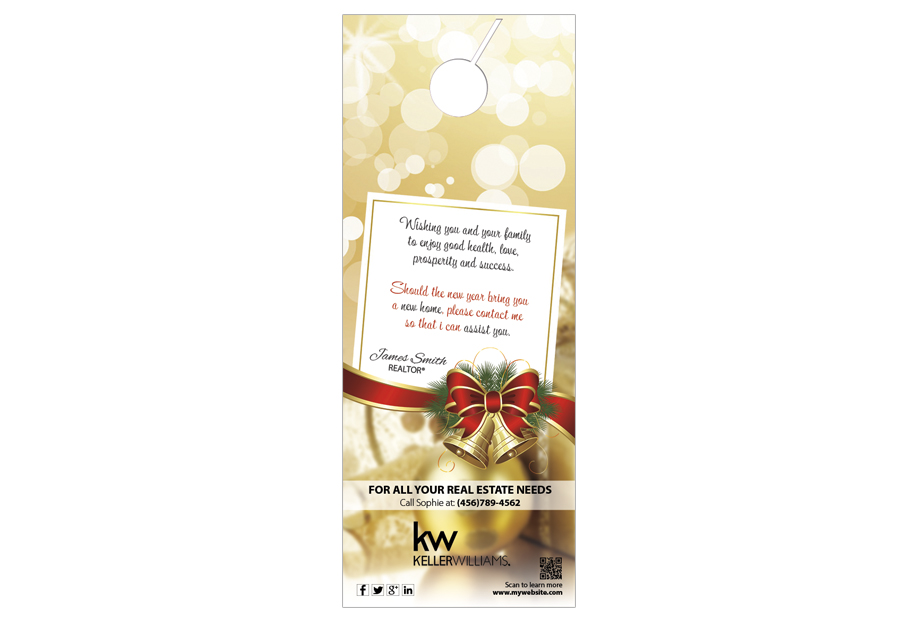 Keller Williams Holiday Door Hangers, Keller Williams Christmas Door Hangers, Keller Williams Realtor Holiday Hangers, Keller Williams Agent Holiday Hangers, Keller Williams Office Holiday Hangers, Keller Williams Broker Holiday Hangers