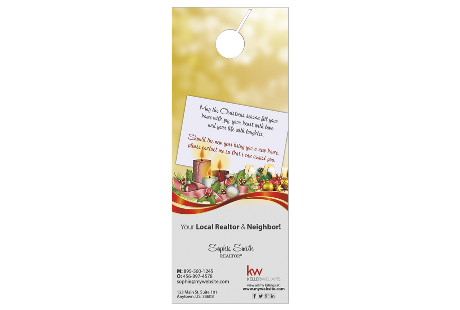 Keller Williams Holiday Door Hangers, Keller Williams Christmas Door Hangers, Keller Williams Realtor Holiday Hangers, Keller Williams Agent Holiday Hangers, Keller Williams Office Holiday Hangers, Keller Williams Broker Holiday Hangers