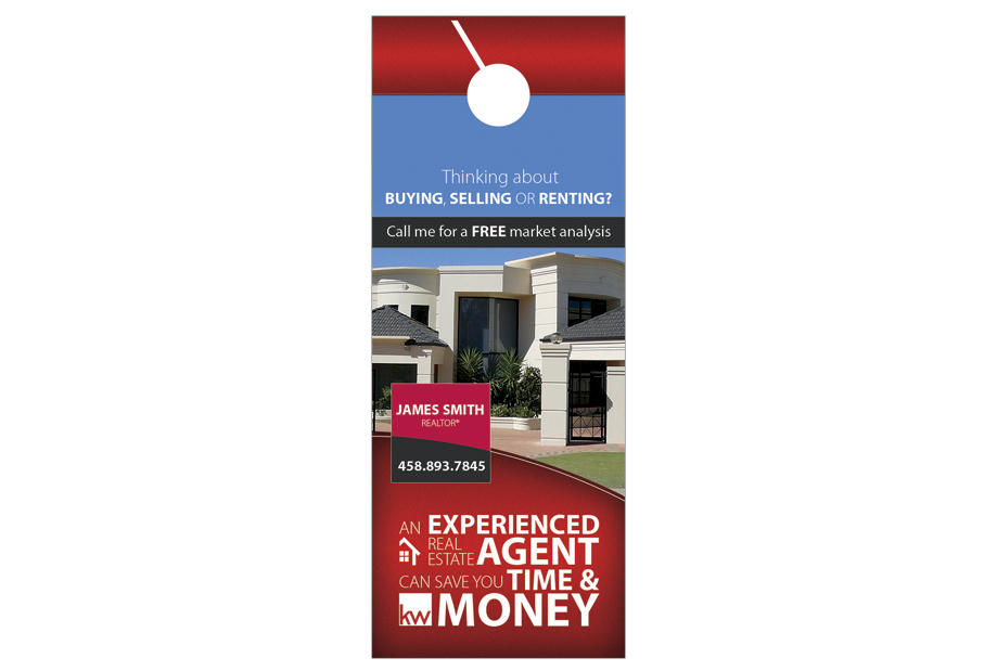 Keller Williams Door Hangers, Keller Williams Realtor Hangers, Keller Williams Agent Hangers, Keller Williams Office Hangers, Keller Williams Broker Hangers