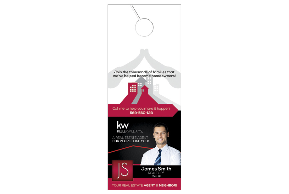 Keller Williams Door Hangers, Keller Williams Realtor Hangers, Keller Williams Agent Hangers, Keller Williams Office Hangers, Keller Williams Broker Hangers