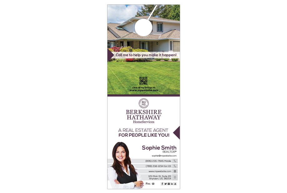 Berkshire Hathaway Door Hangers, Berkshire Hathaway Agent Door Hangers, Berkshire Hathaway Office Door Hangers, Berkshire Hathaway Realtor Door Hangers, Berkshire Hathaway Broker Door Hangers