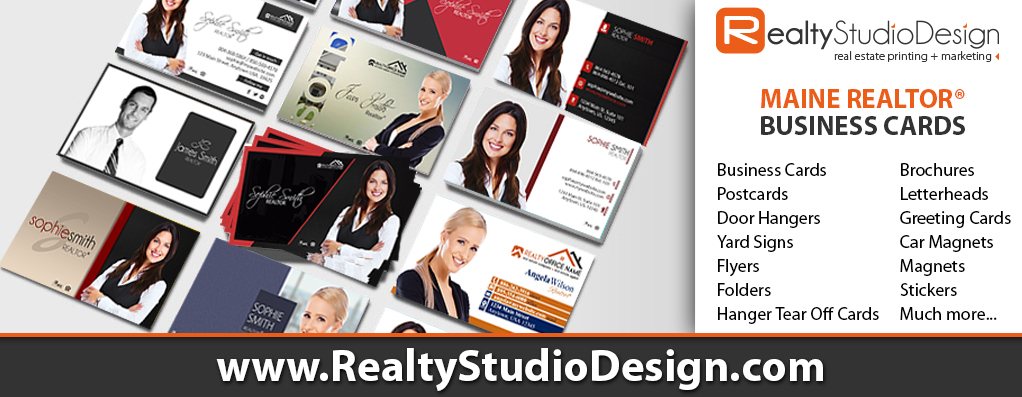 Maine Realtor Business Cards, Maine Real Estate Cards, Maine Broker Business Cards, Maine Realtor Cards, Maine Real Estate Agent Cards, Maine Real Estate Office Cards