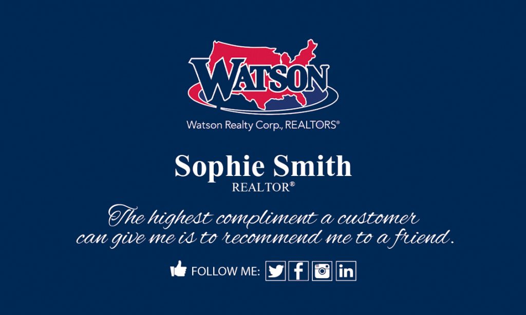 Watson Realty Business Card 01 Watson Realty Business Cards