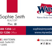 Watson Realty Business Cards, Watson Realty Cards, Watson Realty Realtor Cards, Watson Realty Agent Cards, Watson Realty Broker Cards, Watson Realty Office Business Cards