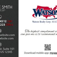 Watson Realty Business Cards, Watson Realty Cards, Watson Realty Realtor Cards, Watson Realty Agent Cards, Watson Realty Broker Cards, Watson Realty Office Business Cards