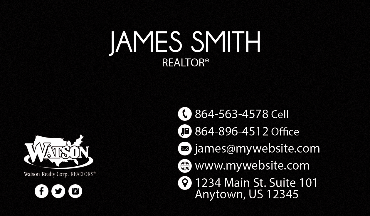 Watson Realty Business Cards, Watson Realty Cards, Watson Realty Realtor Cards, Watson Realty Agent Cards, Watson Realty Broker Cards, Watson Realty Office Business Cards