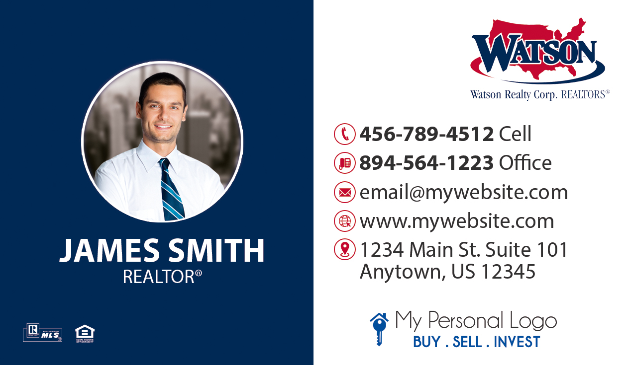 Watson Realty Business Cards, Watson Realty Cards, Watson Realty Realtor Cards, Watson Realty Agent Cards, Watson Realty Broker Cards, Watson Realty Office Business Cards