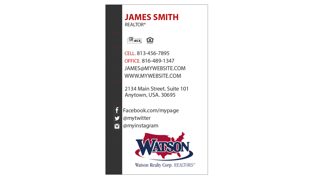 Watson Realty Business Cards, Watson Realty Cards, Watson Realty Realtor Cards, Watson Realty Agent Cards, Watson Realty Broker Cards, Watson Realty Office Business Cards