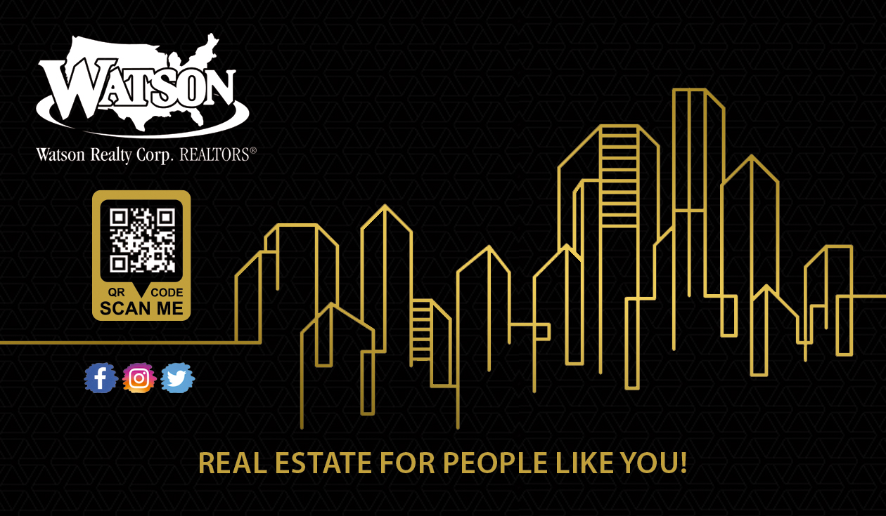 Watson Realty Business Cards, Watson Realty Cards, Watson Realty Modern Business Cards, Watson Realty Luxury Business Cards, Watson Realty Team Business Cards