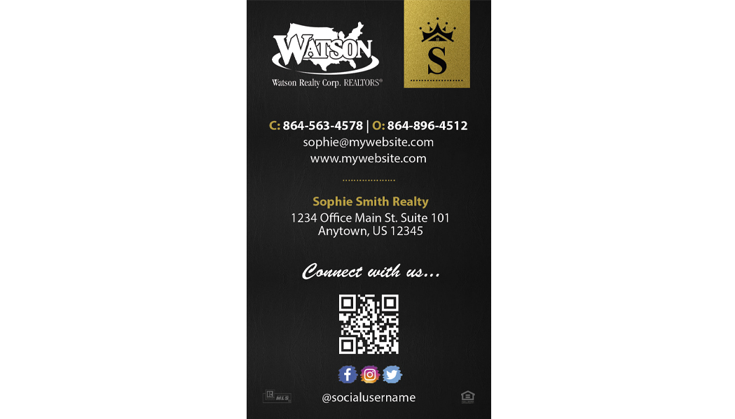 Watson Realty Business Cards, Watson Realty Cards, Watson Realty Modern Business Cards, Watson Realty Luxury Business Cards, Watson Realty Team Business Cards