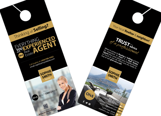 Realty One Group Door Hangers | Realty One Group Door Hanger Templates, Realty One Group Door Hanger designs, Realty One Group Door Hanger Printing