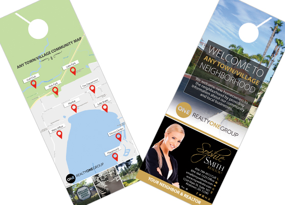 Realty One Group Door Hangers | Realty One Group Door Hanger Templates, Realty One Group Door Hanger designs, Realty One Group Door Hanger Printing