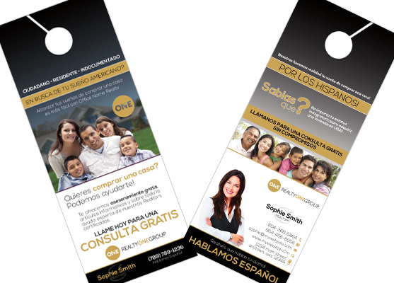 Realty One Group Door Hangers | Realty One Group Door Hanger Templates, Realty One Group Door Hanger designs, Realty One Group Door Hanger Printing