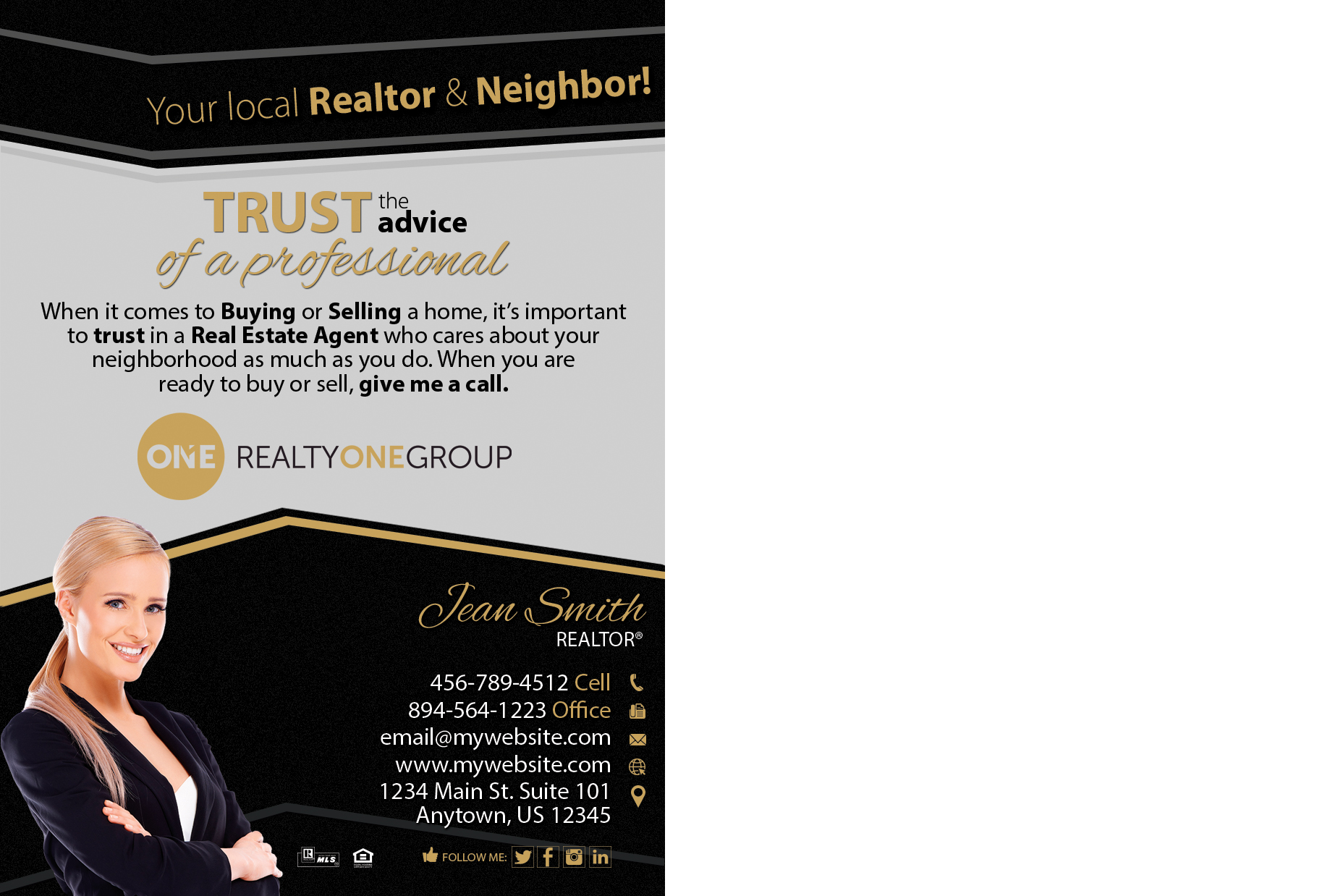 Realty One Group Realtor Cards, Realty One Group Agent Cards, Realty One Group Office Cards, Realty One Group Broker Cards