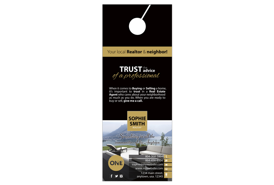 Realty One Group Hangers, Realty One Group Realtor Hangers, Realty One Group Broker Hangers, Realty One Group Agent Hangers, Realty One Group Office Hangers