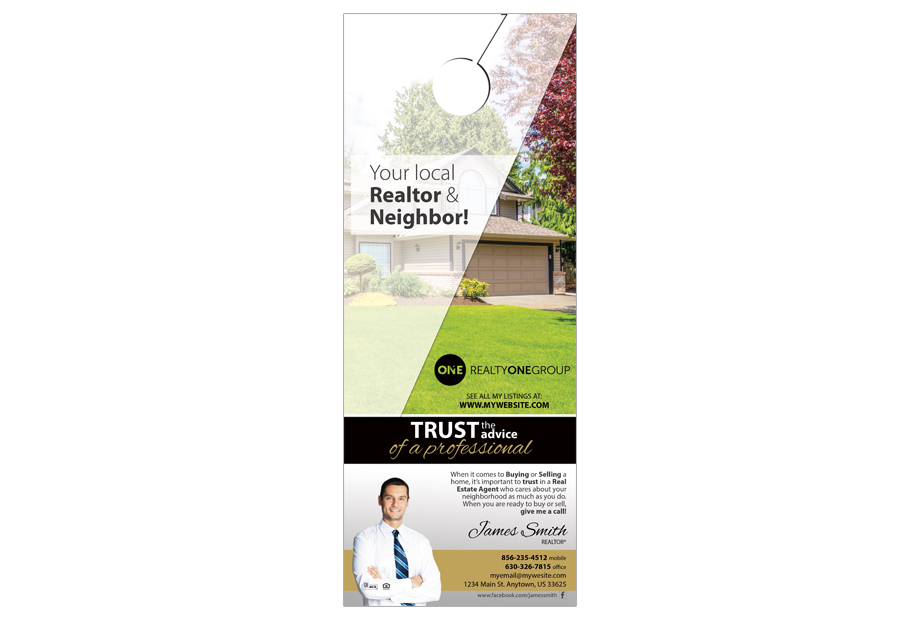 Realty One Group Hangers, Realty One Group Realtor Hangers, Realty One Group Broker Hangers, Realty One Group Agent Hangers, Realty One Group Office Hangers