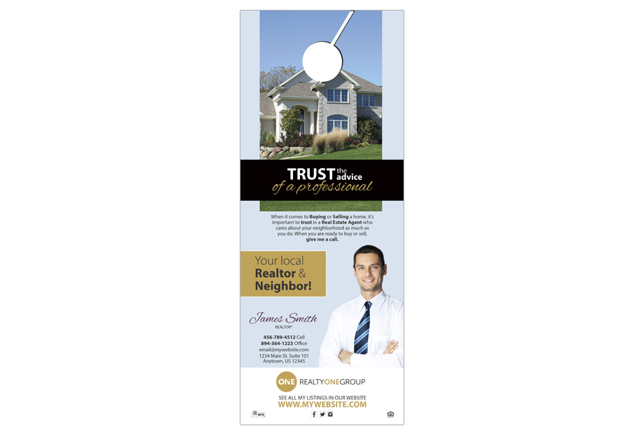 Realty One Group Hangers, Realty One Group Realtor Hangers, Realty One Group Broker Hangers, Realty One Group Agent Hangers, Realty One Group Office Hangers