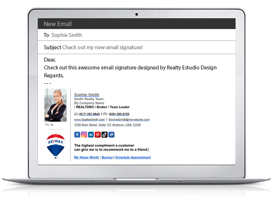 REMAX HTML Email Signature | REMAX Clickable HTML Signature, REMAX Email Signature, REMAX Clickable Signature Templates Designs