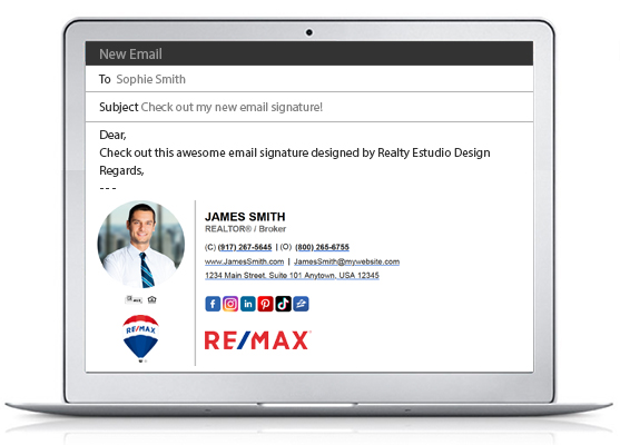REMAX HTML Email Signature | REMAX Clickable HTML Signature, REMAX Email Signature, REMAX Clickable Signature Templates Designs