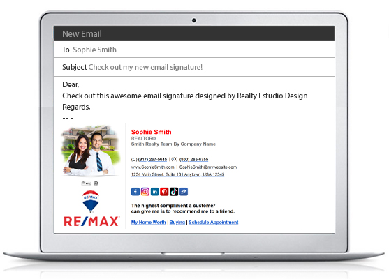 REMAX HTML Email Signature | REMAX Clickable HTML Signature, REMAX Email Signature, REMAX Clickable Signature Templates Designs