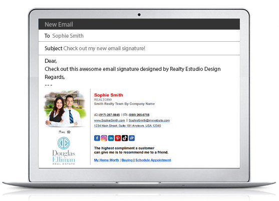 Douglas Elliman HTML Email Signatures | Douglas Elliman Clickable Email Signatures, Douglas Elliman Clickable HTML Email Signatures