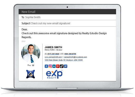 eXp Realty HTML Email Signatures | eXp Realty Clickable HTML Signatures, eXp Realty Clickable Signatures, eXp Realty HTML Signatures