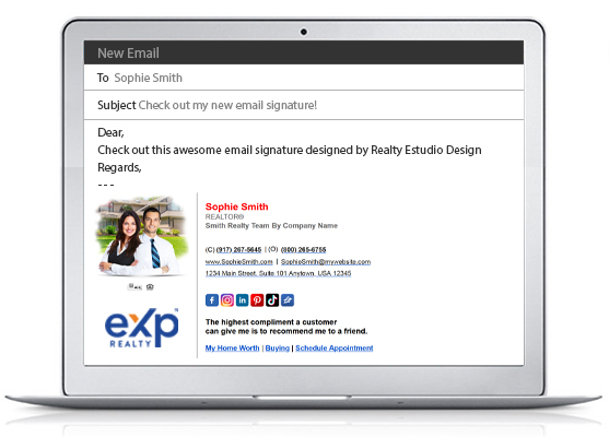 eXp Realty HTML Email Signatures | eXp Realty Clickable HTML Signatures, eXp Realty Clickable Signatures, eXp Realty HTML Signatures