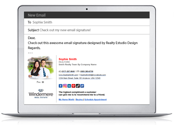 Windermere Real Estate HTML Email Signatures | Windermere Real Estate Clickable Email Signatures, Windermere HTML Signatures