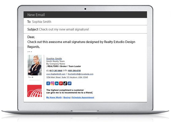 Realty World HTML Email Signatures | Realty World Clickable Email Signatures, Realty World HTML Signatures, Realty World Clickable Signatures