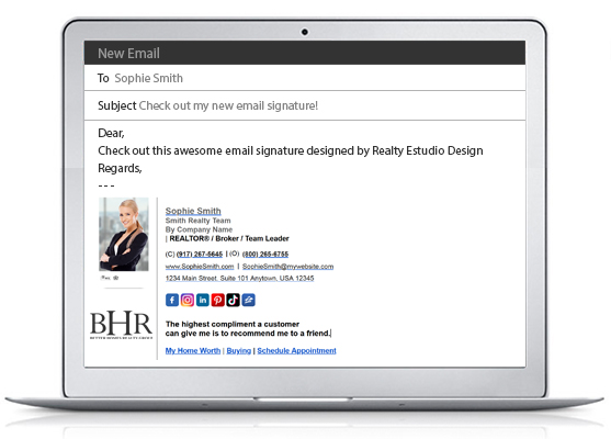 Better Homes Realty HTML Email Signatures | Better Homes Realty Clickable Email Signatures, Better Homes Realty HTML Signatures