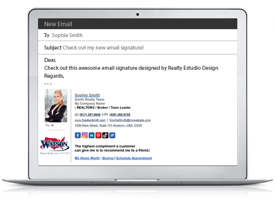 Watson Realty HTML Email Signatures | Watson Realty Clickable Email Signatures, Watson Realty HTML Signatures | Watson Realty Clickable Signatures