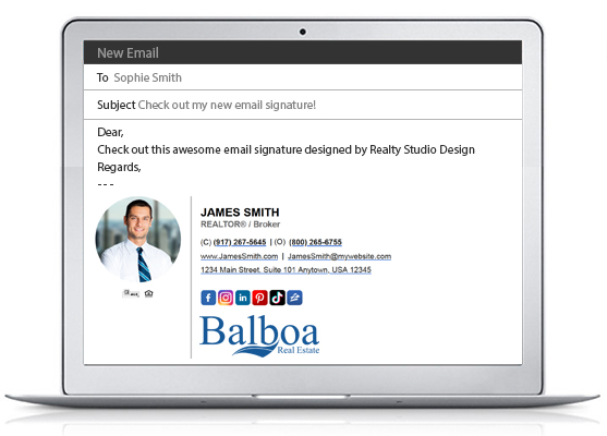 Balboa Real Estate HTML Email Signatures | Balboa Real Estate Clickable Email Signatures, Balboa Real Estate HTML Signatures | Balboa Clickable Signatures