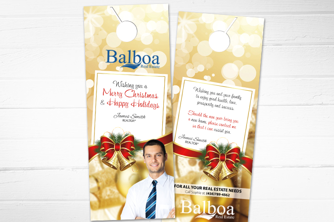 Balboa Real Estate Holiday Door Hangers